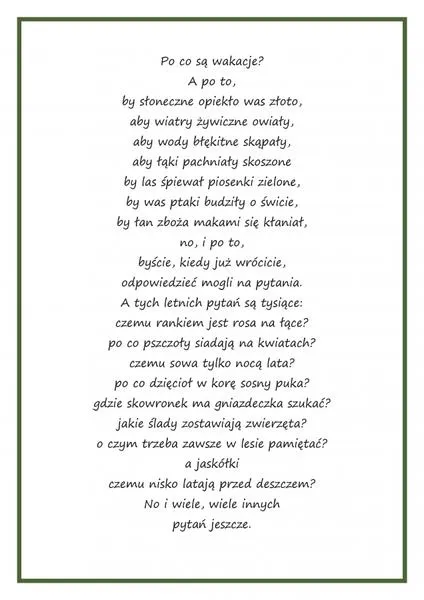 Bezpieczne wakacje